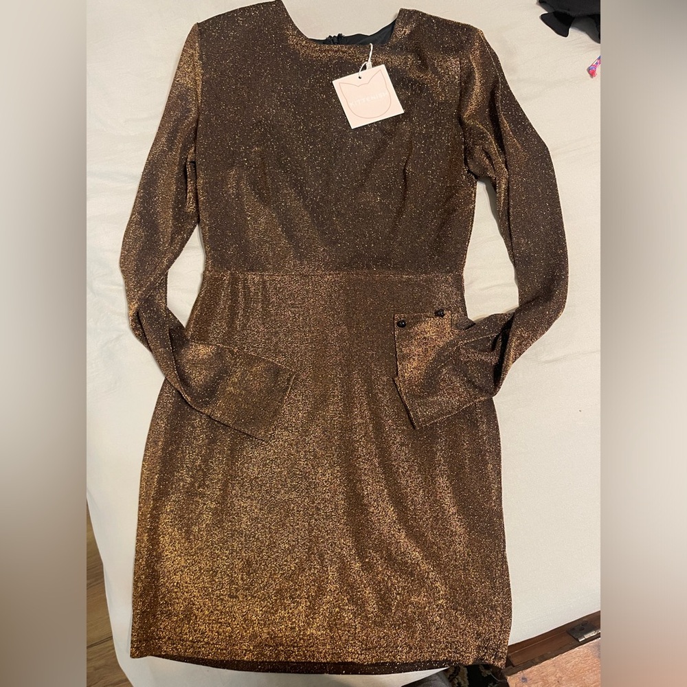 Kittenish Bronze Dress